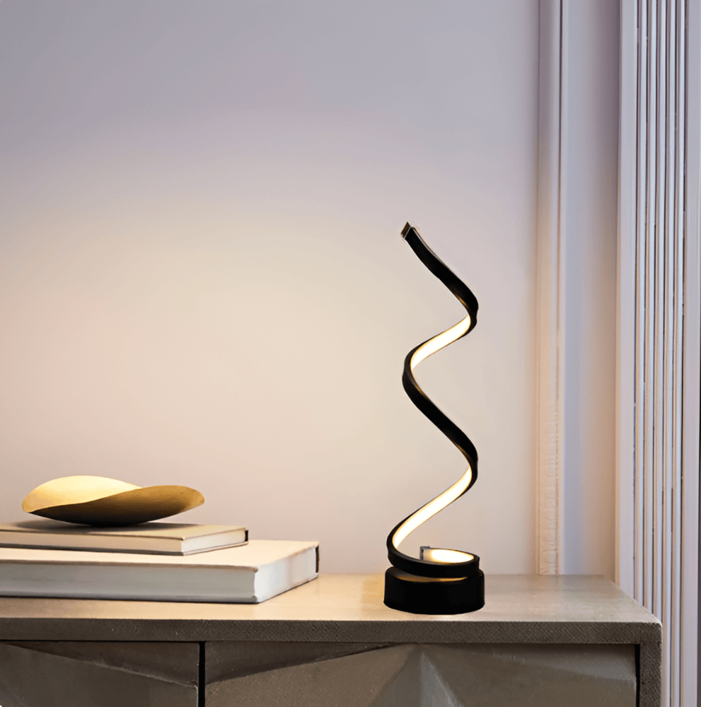 Radiant Curve - Lampe de table LED en forme de spirale avec contrôle tactile