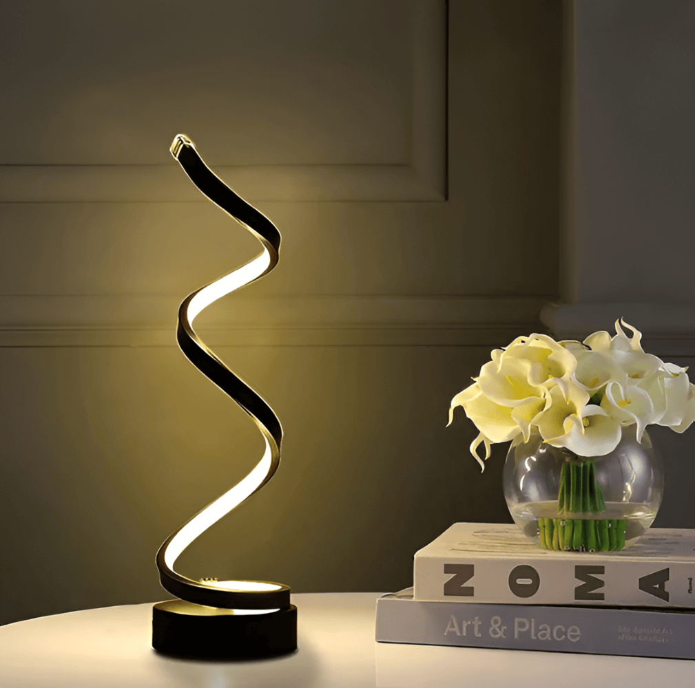 Radiant Curve - Lampe de table LED en forme de spirale avec contrôle tactile
