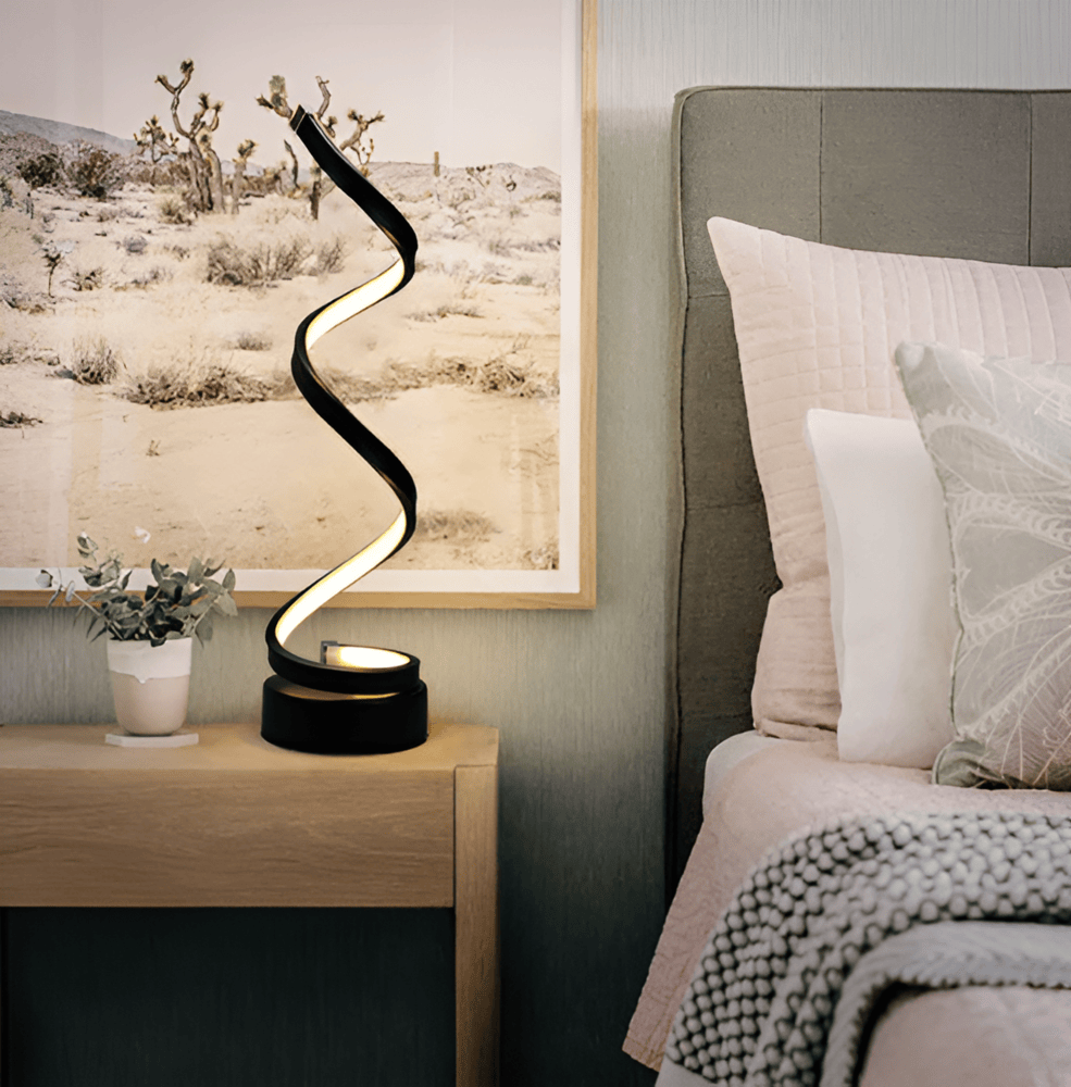 Radiant Curve - Lampe de table LED en forme de spirale avec contrôle tactile