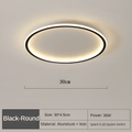 Plafonnier rond LED dimmable en métal et verre – plafonnier moderne