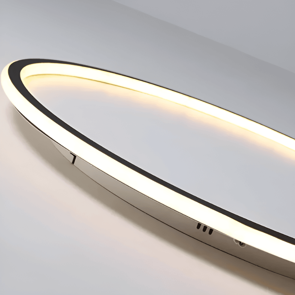 Plafonnier rond LED dimmable en métal et verre – plafonnier moderne