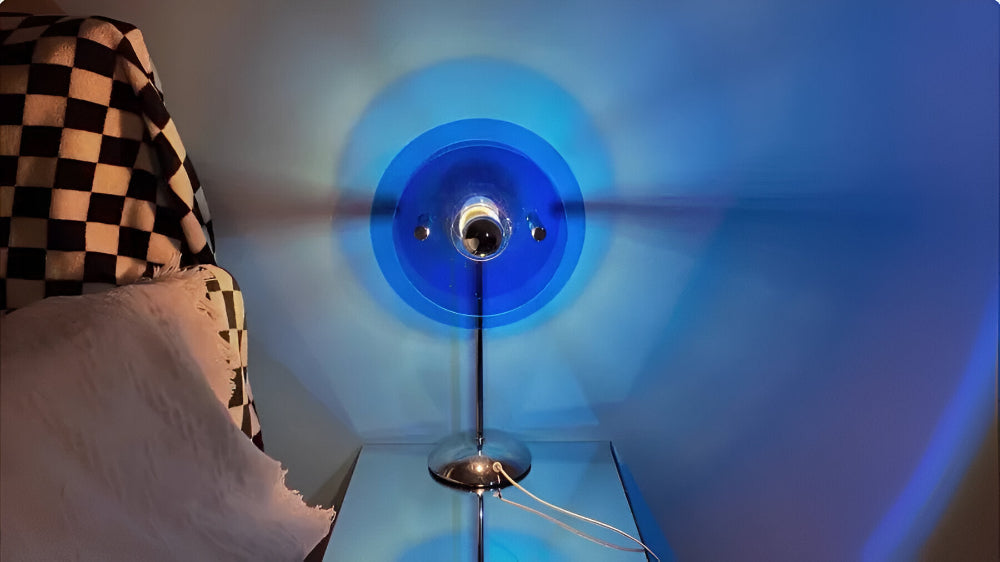 Lampe de table Rays - Lampe de table LED rétro disque
