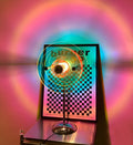 Lampe de table Rays - Lampe de table LED rétro disque