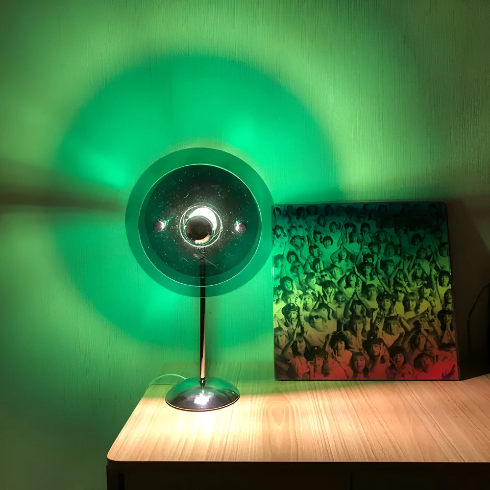Lampe de table Rays - Lampe de table LED rétro disque