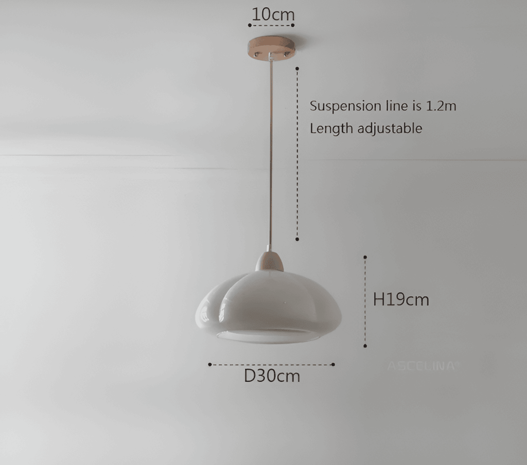Suspension en verre et bois – lampe rétro au design nordique