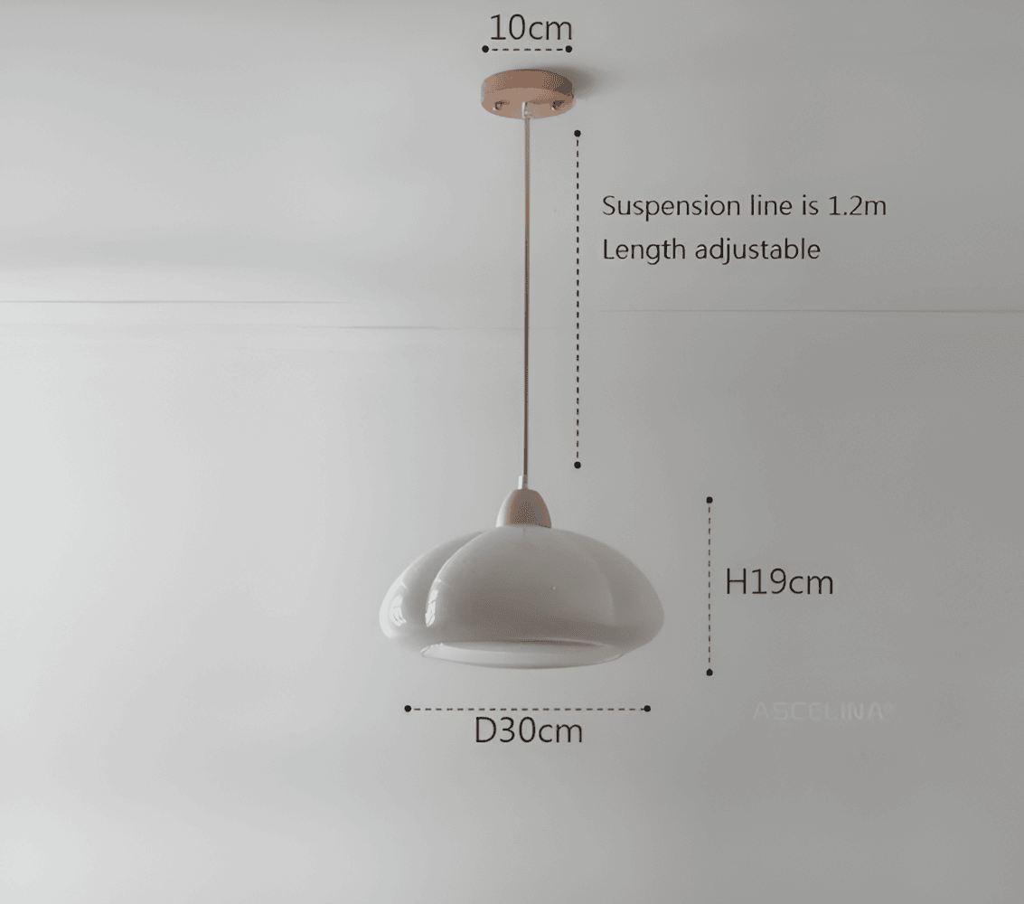 Suspension en verre et bois – lampe rétro au design nordique