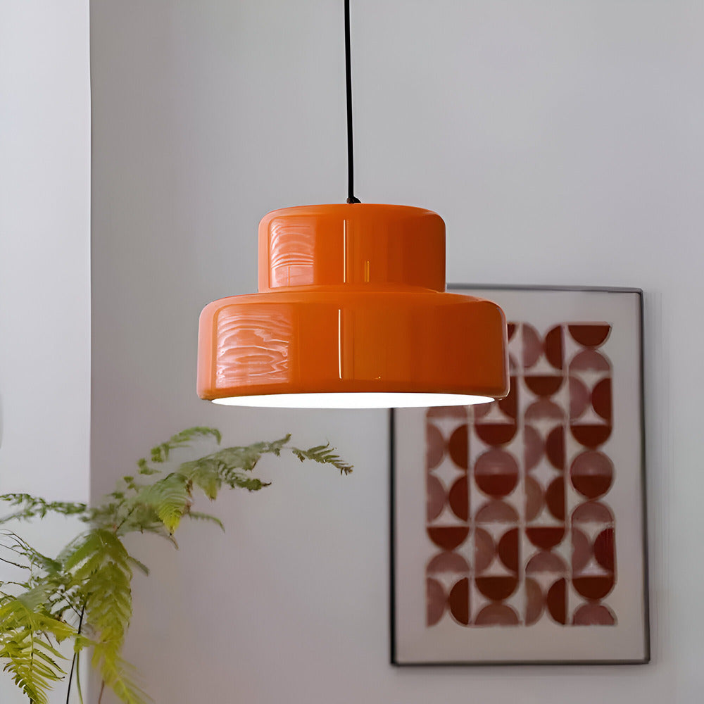 Suspension Retro Orange E27 - Élégante lampe à suspendre LED pour la décoration de salle à manger, bar et cuisine