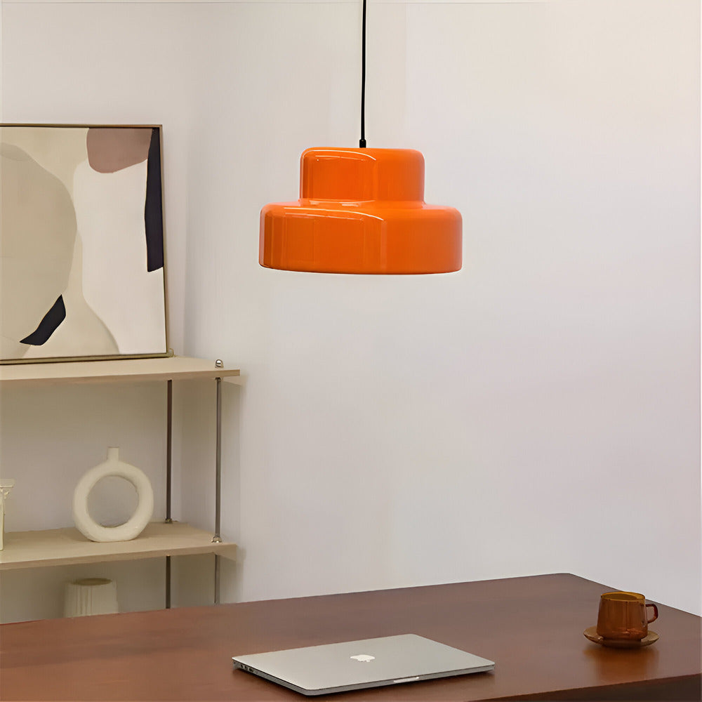 Suspension Retro Orange E27 - Élégante lampe à suspendre LED pour la décoration de salle à manger, bar et cuisine
