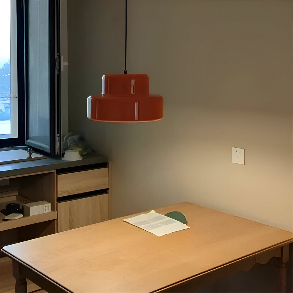 Suspension Retro Orange E27 - Élégante lampe à suspendre LED pour la décoration de salle à manger, bar et cuisine