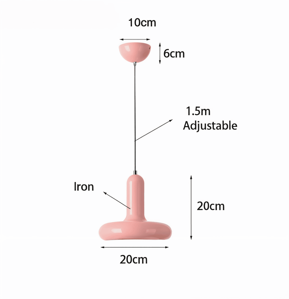 Lampe suspendue Bauhaus colorée – lampe de loft rétro dans le style macaron