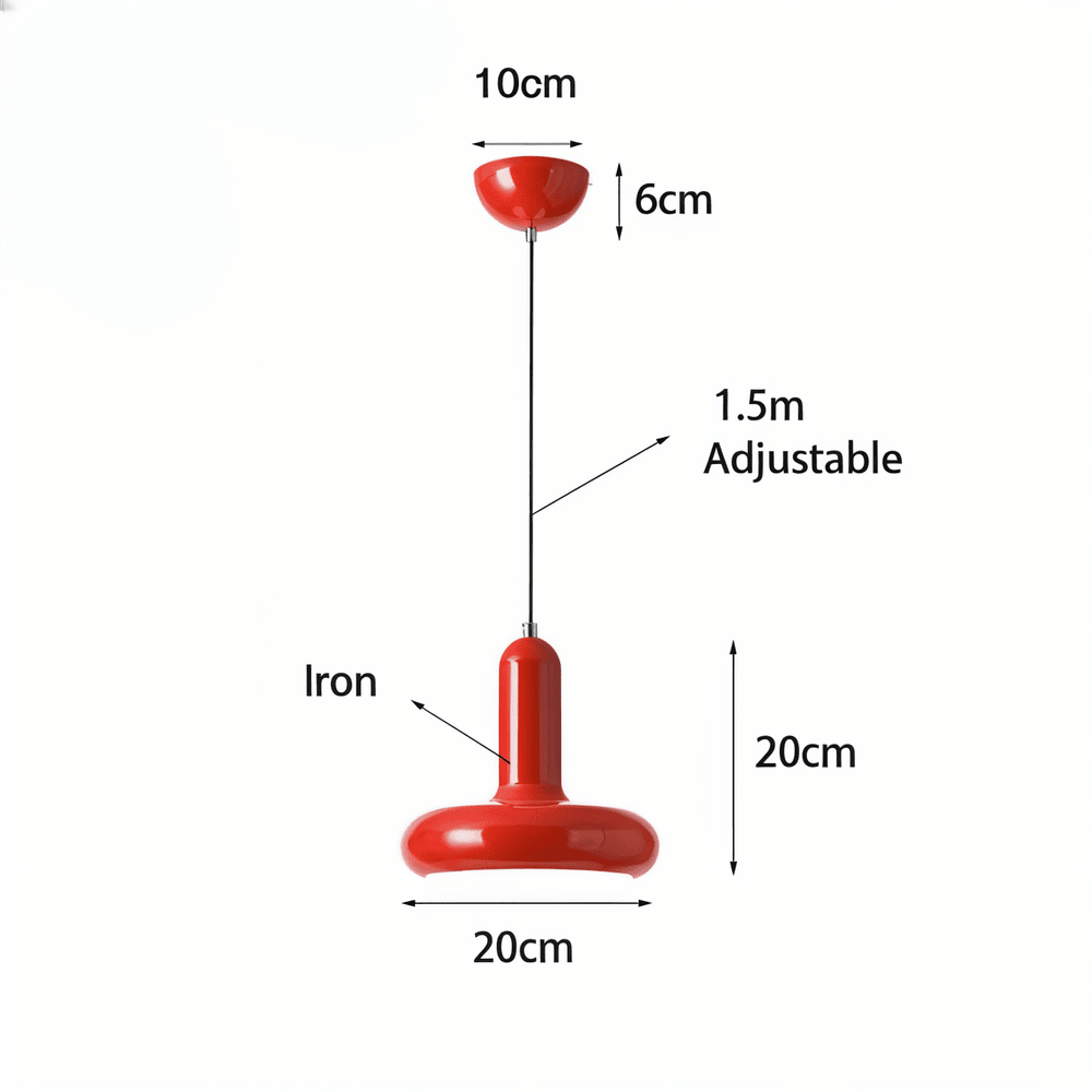 Lampe suspendue Bauhaus colorée – lampe de loft rétro dans le style macaron