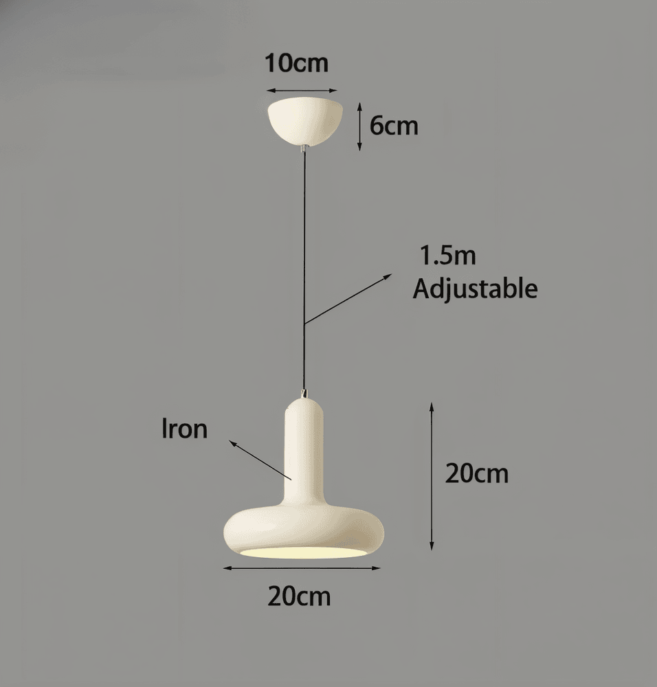 Lampe suspendue Bauhaus colorée – lampe de loft rétro dans le style macaron