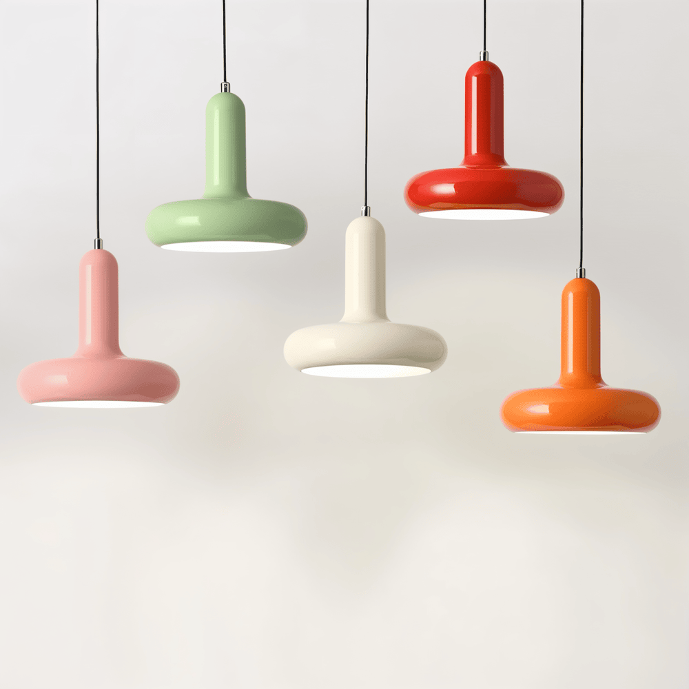 Lampe suspendue Bauhaus colorée – lampe de loft rétro dans le style macaron