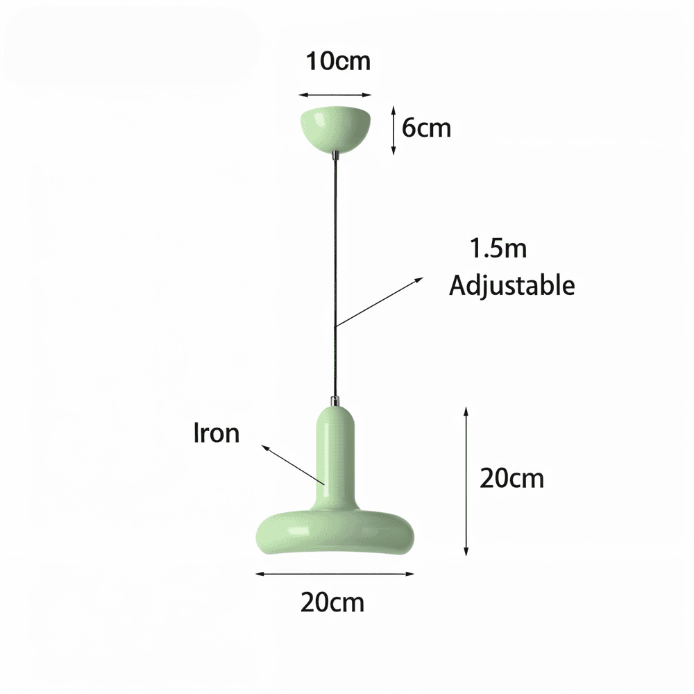 Lampe suspendue Bauhaus colorée – lampe de loft rétro dans le style macaron