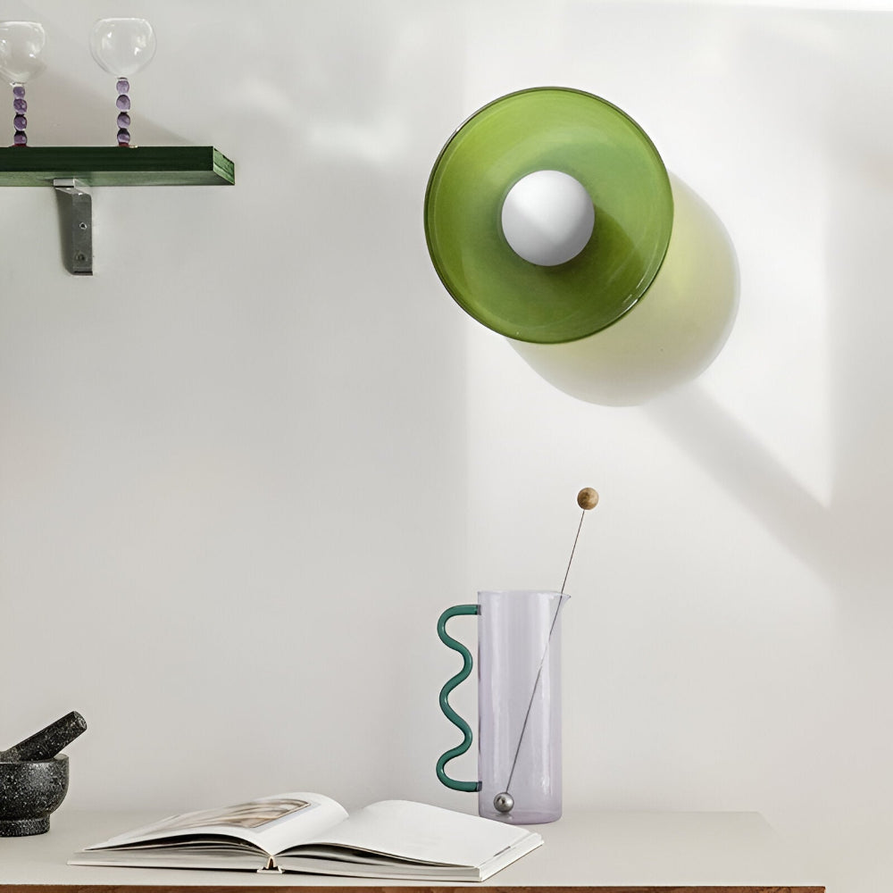 Lunaro – Lampe de plafond ronde en verre et pierre avec éclairage LED moderne