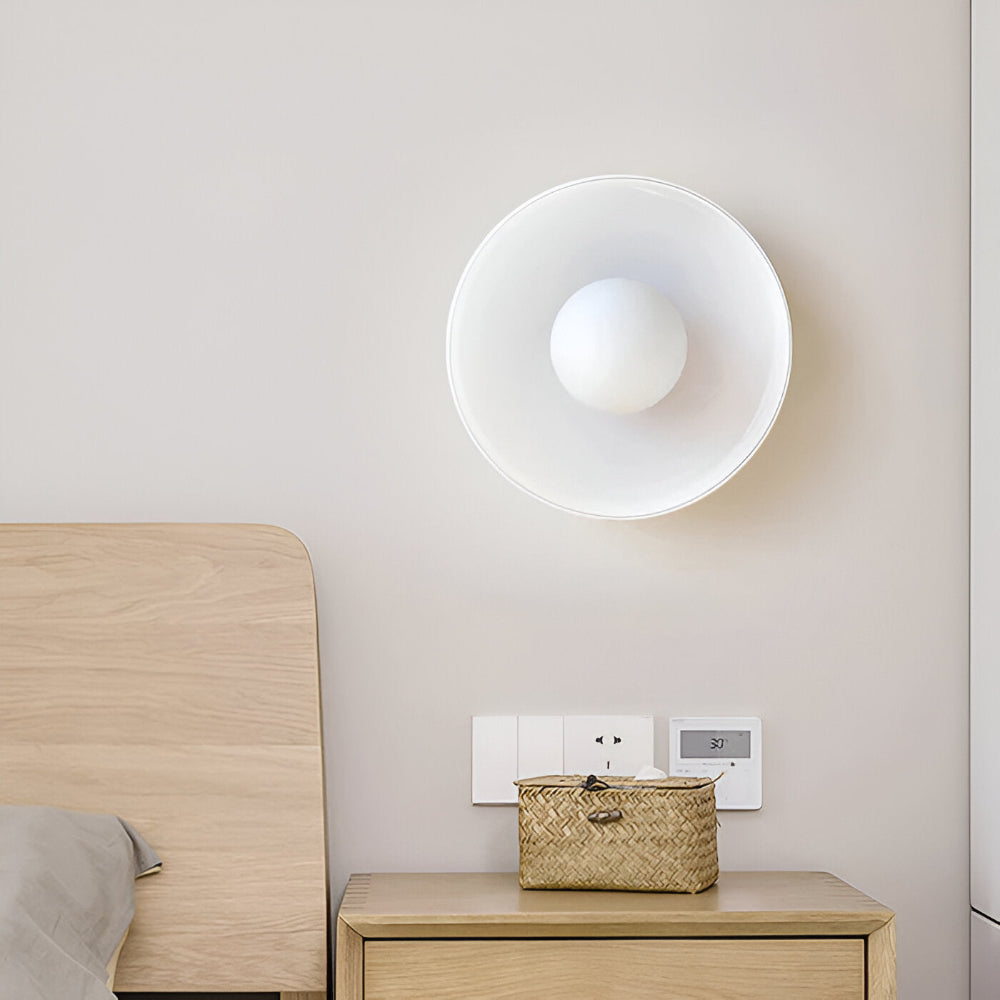 Lunaro – Lampe de plafond ronde en verre et pierre avec éclairage LED moderne