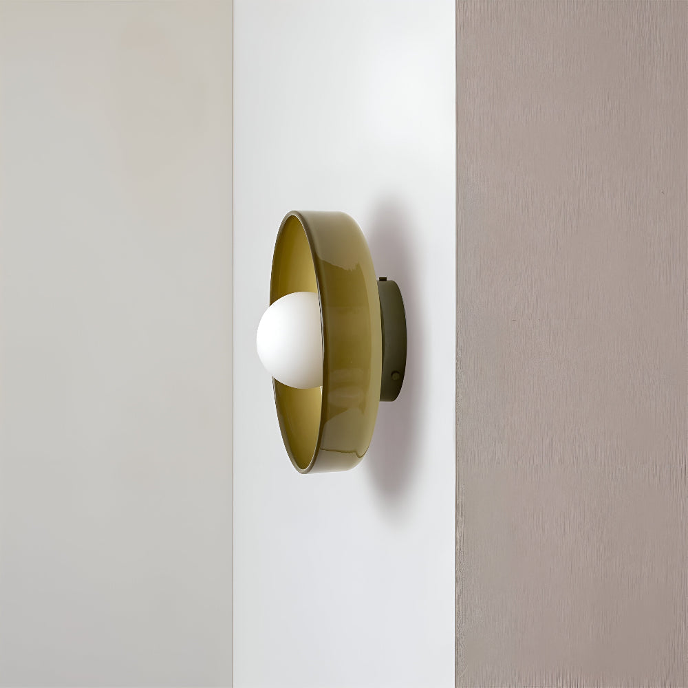Lunaro – Lampe de plafond ronde en verre et pierre avec éclairage LED moderne