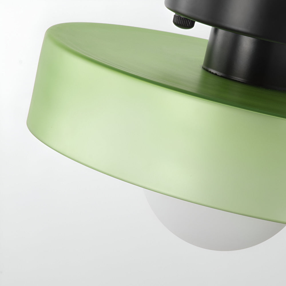 Lunaro – Lampe de plafond ronde en verre et pierre avec éclairage LED moderne