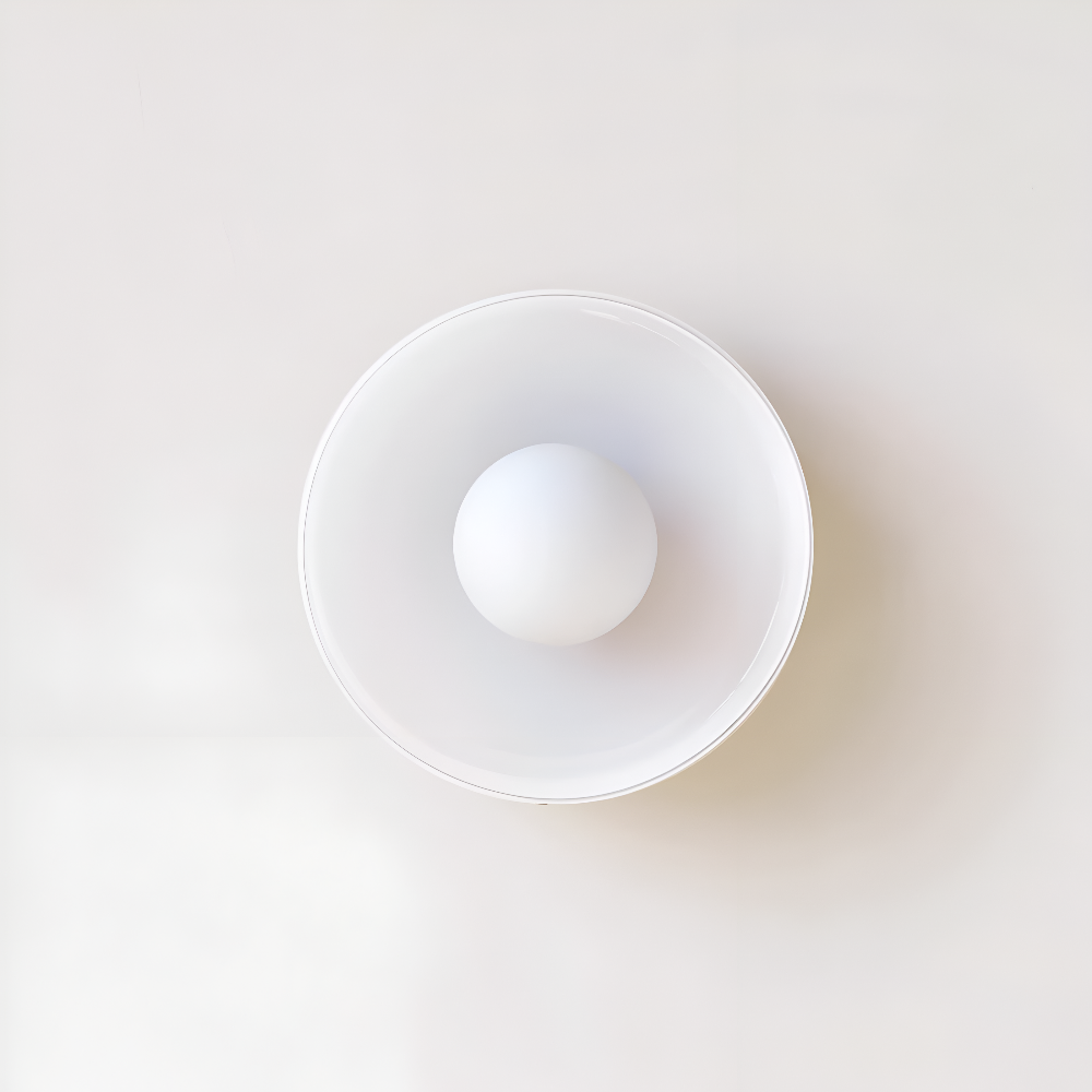 Lunaro – Lampe de plafond ronde en verre et pierre avec éclairage LED moderne