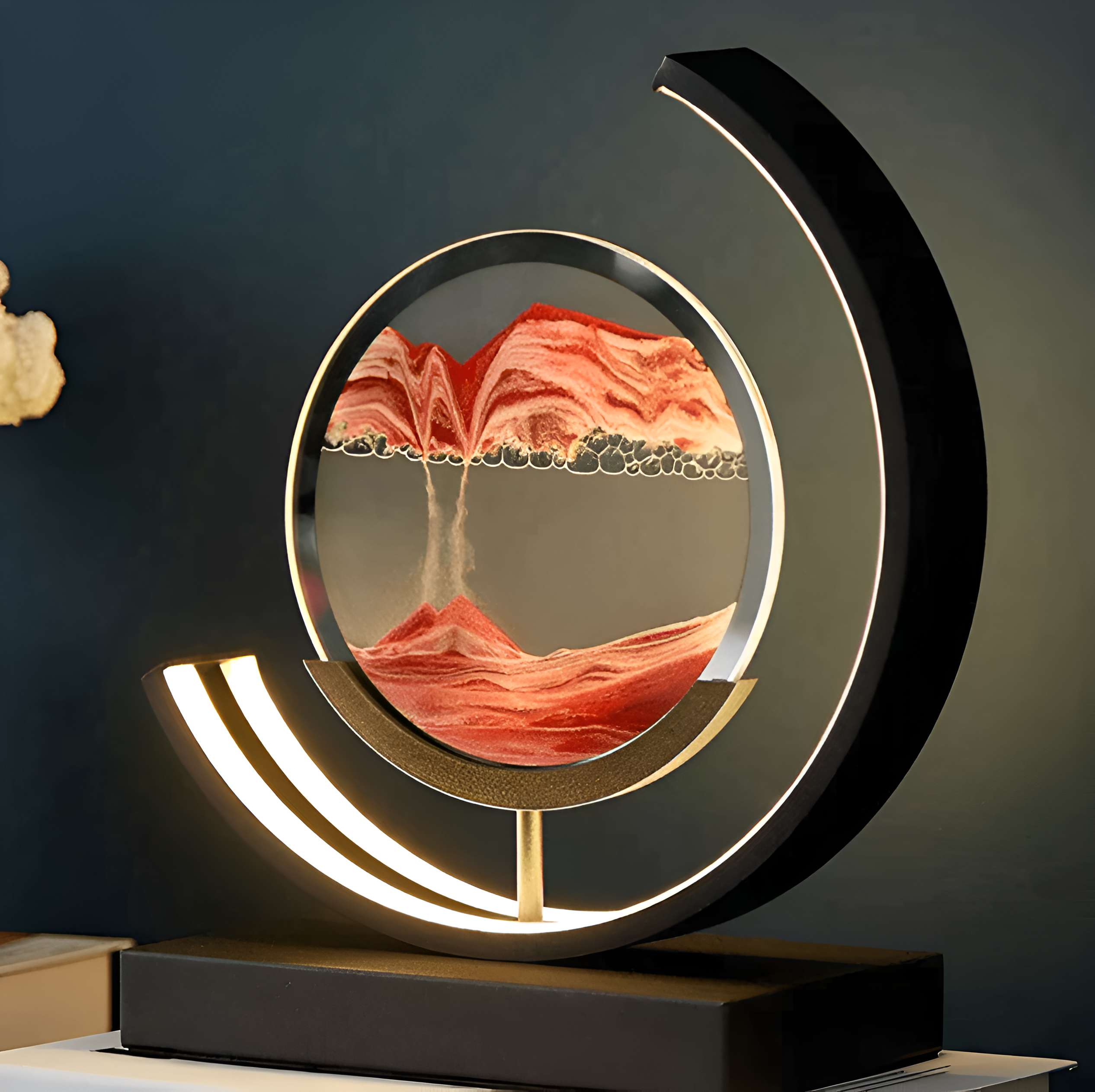 ZenFlow – Lampe à sable avec application et télécommande, LED dimmable en 3 modes lumineux