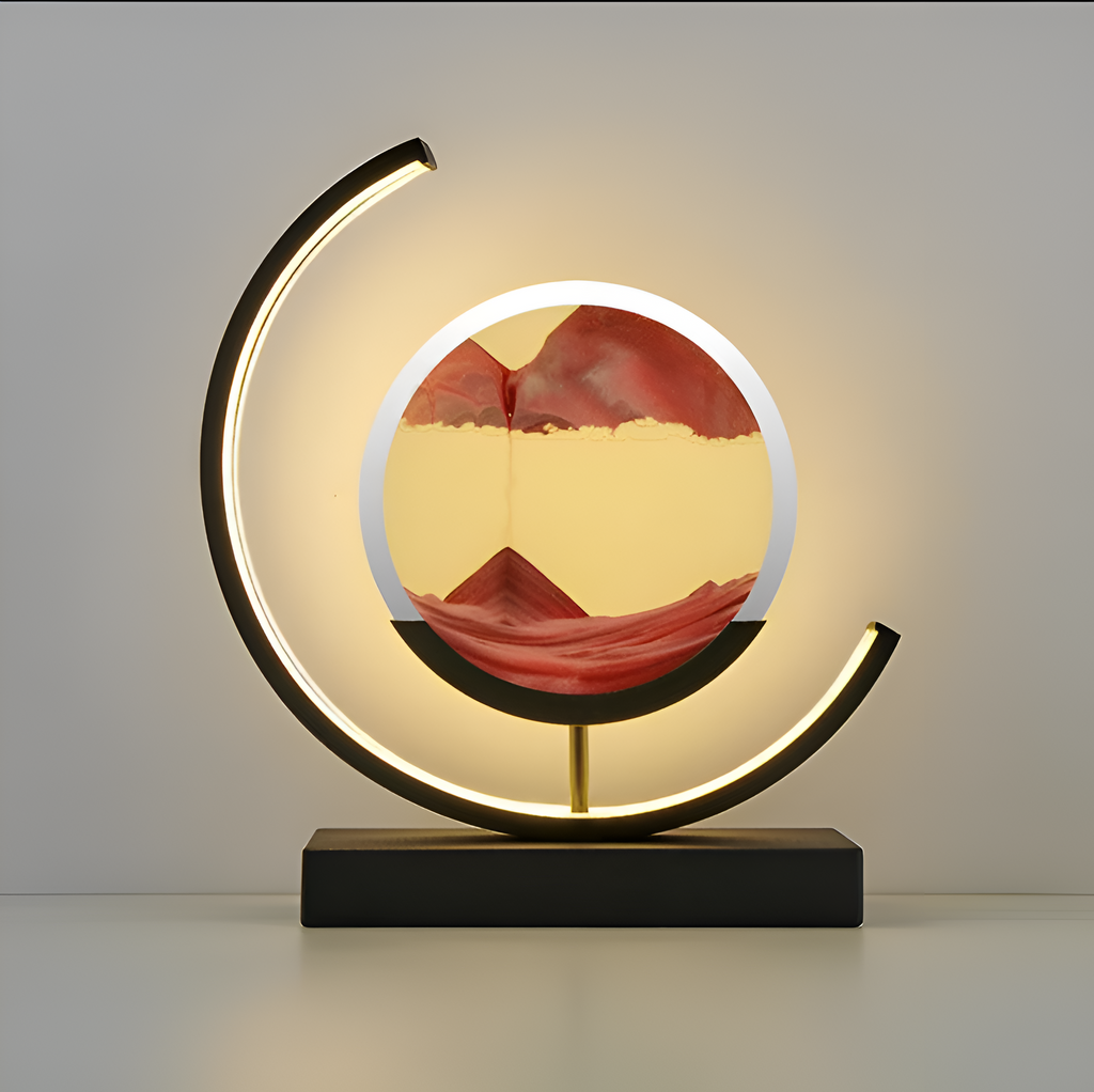 ZenFlow – Lampe à sable avec application et télécommande, LED dimmable en 3 modes lumineux