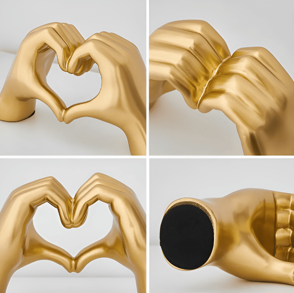 Sculpture de mains entrelacées – décoration moderne de l'amour