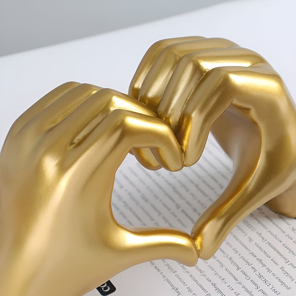 Sculpture de mains entrelacées – décoration moderne de l'amour