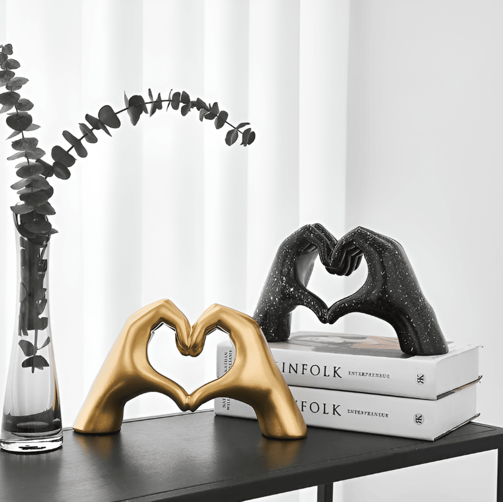 Sculpture de mains entrelacées – décoration moderne de l'amour