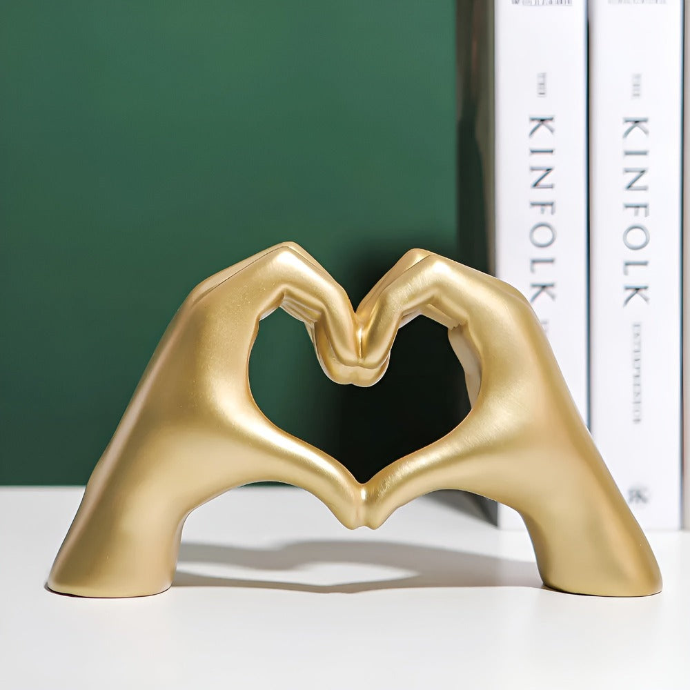 Sculpture de mains entrelacées – décoration moderne de l'amour