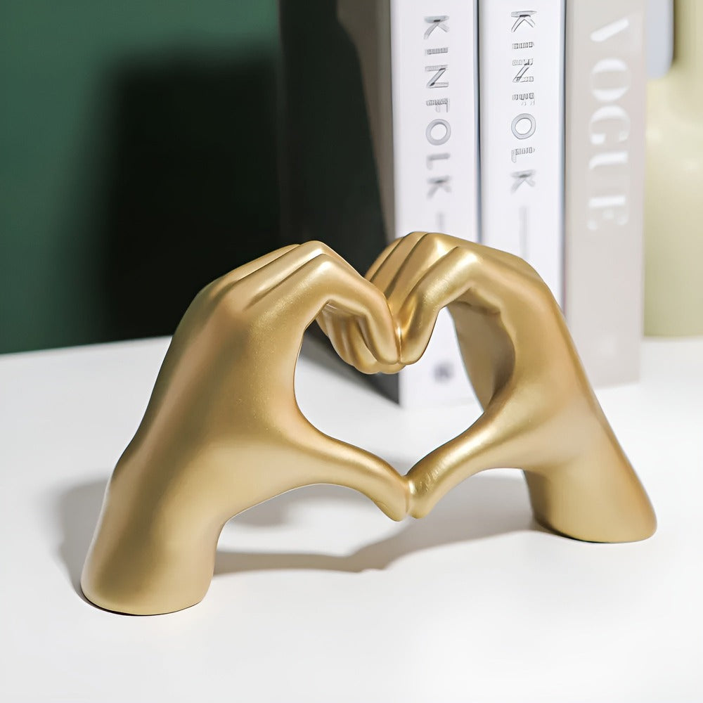 Sculpture de mains entrelacées – décoration moderne de l'amour