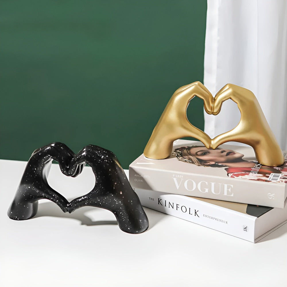Sculpture de mains entrelacées – décoration moderne de l'amour