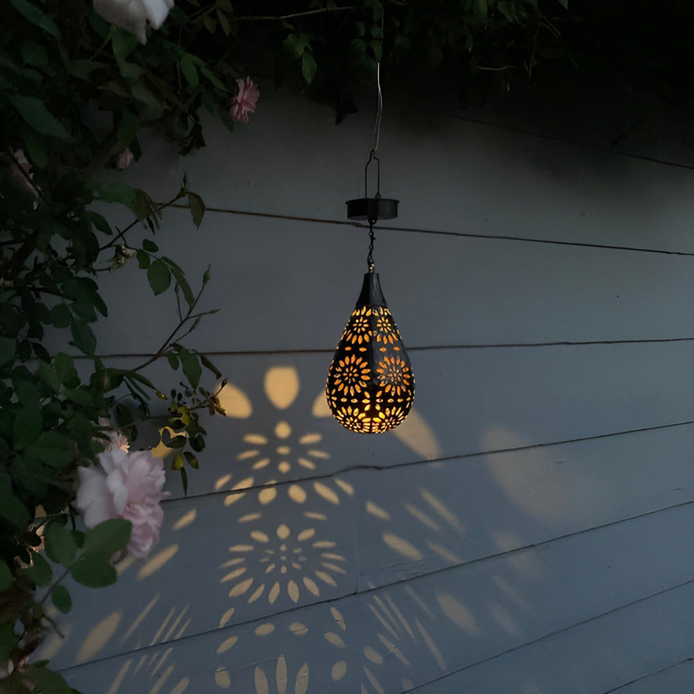 Lanternes de jardin en métal solaire