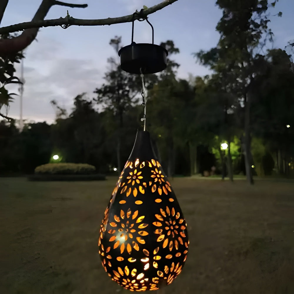 Lanternes de jardin en métal solaire