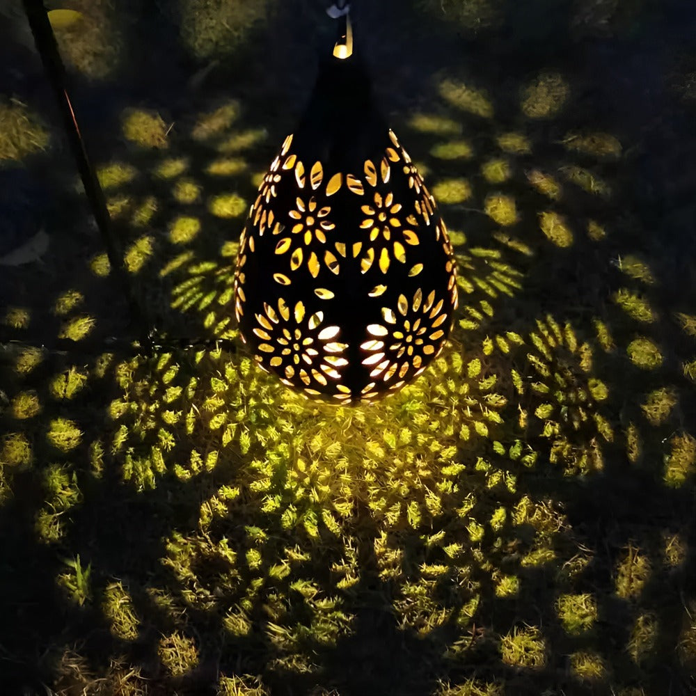Lanternes de jardin en métal solaire