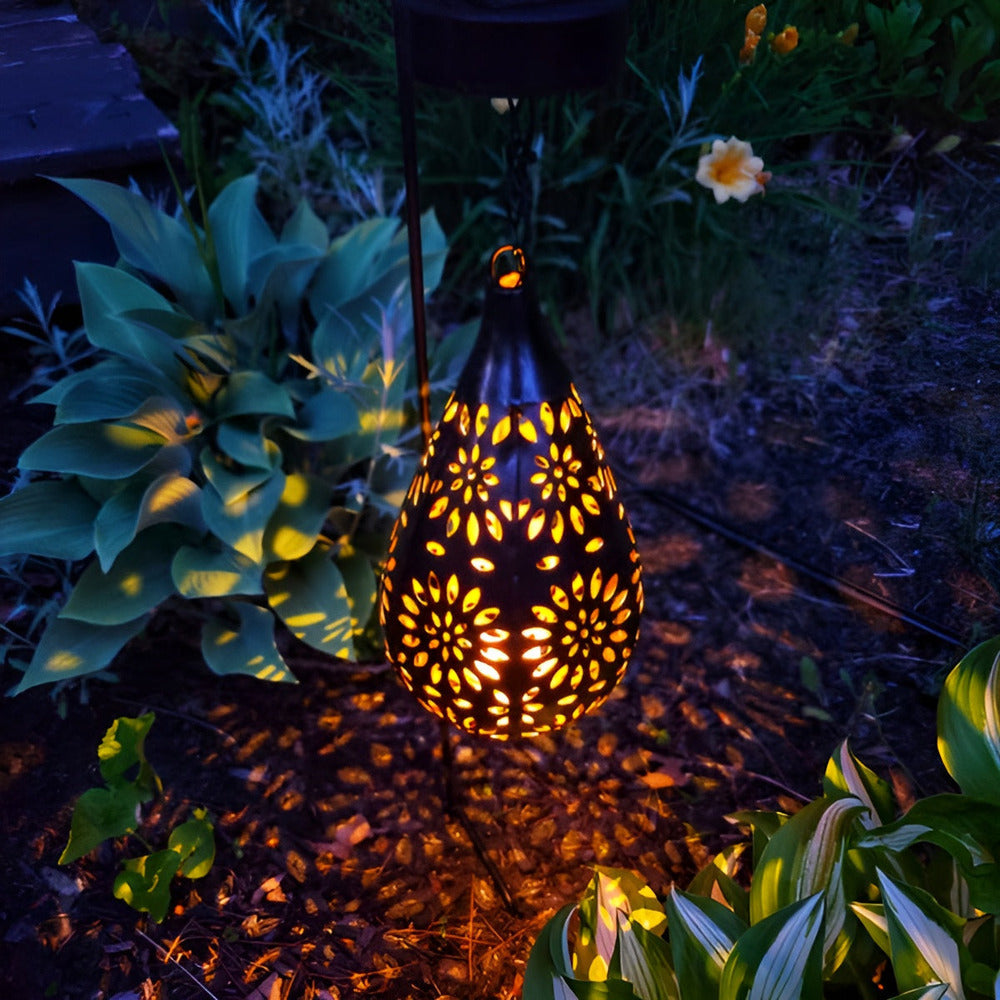 Lanternes de jardin en métal solaire