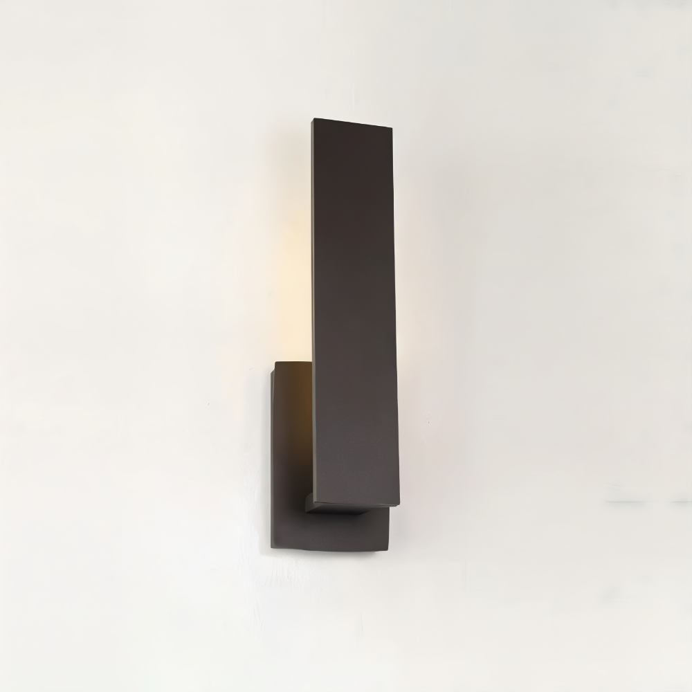 Noctira Black Applique Murale – Lampe Extérieure Étanche Minimaliste en Aluminium