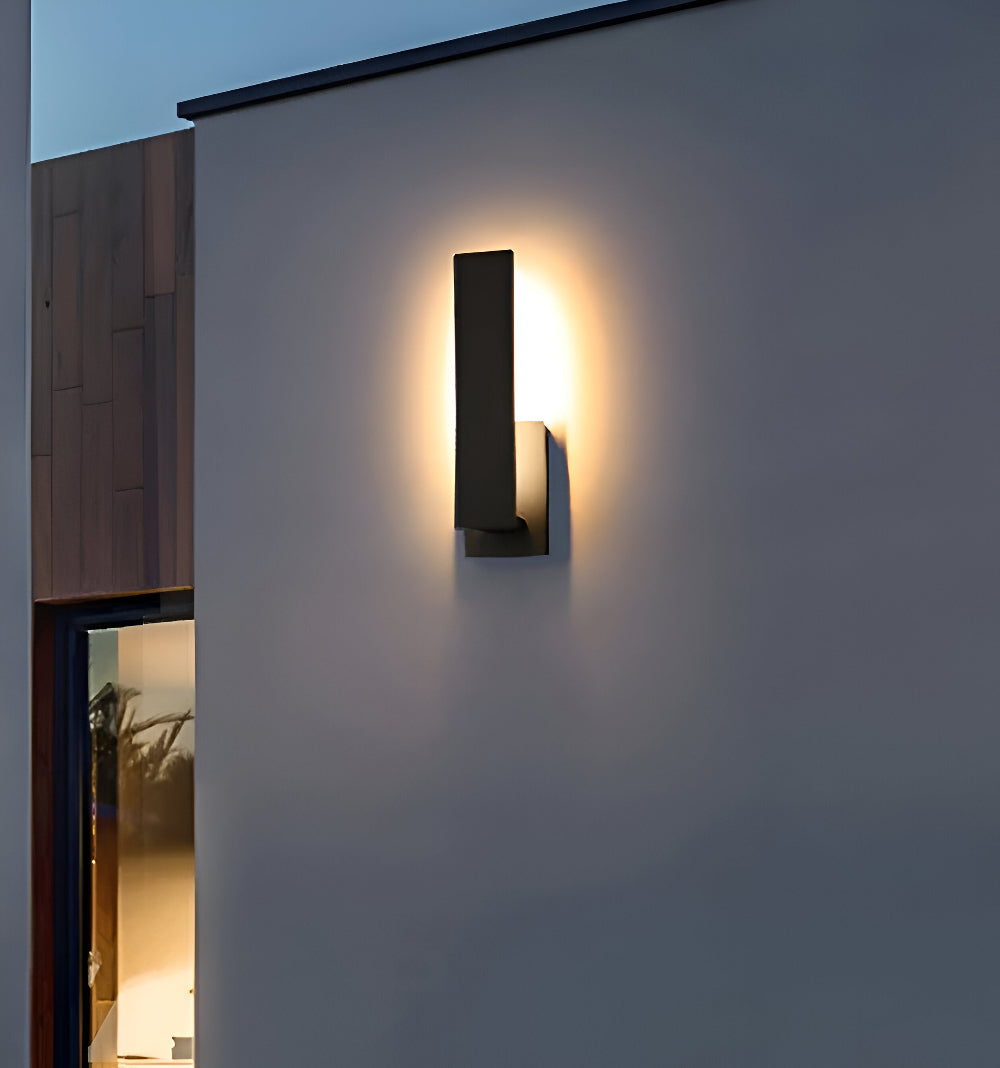 Noctira Black Applique Murale – Lampe Extérieure Étanche Minimaliste en Aluminium