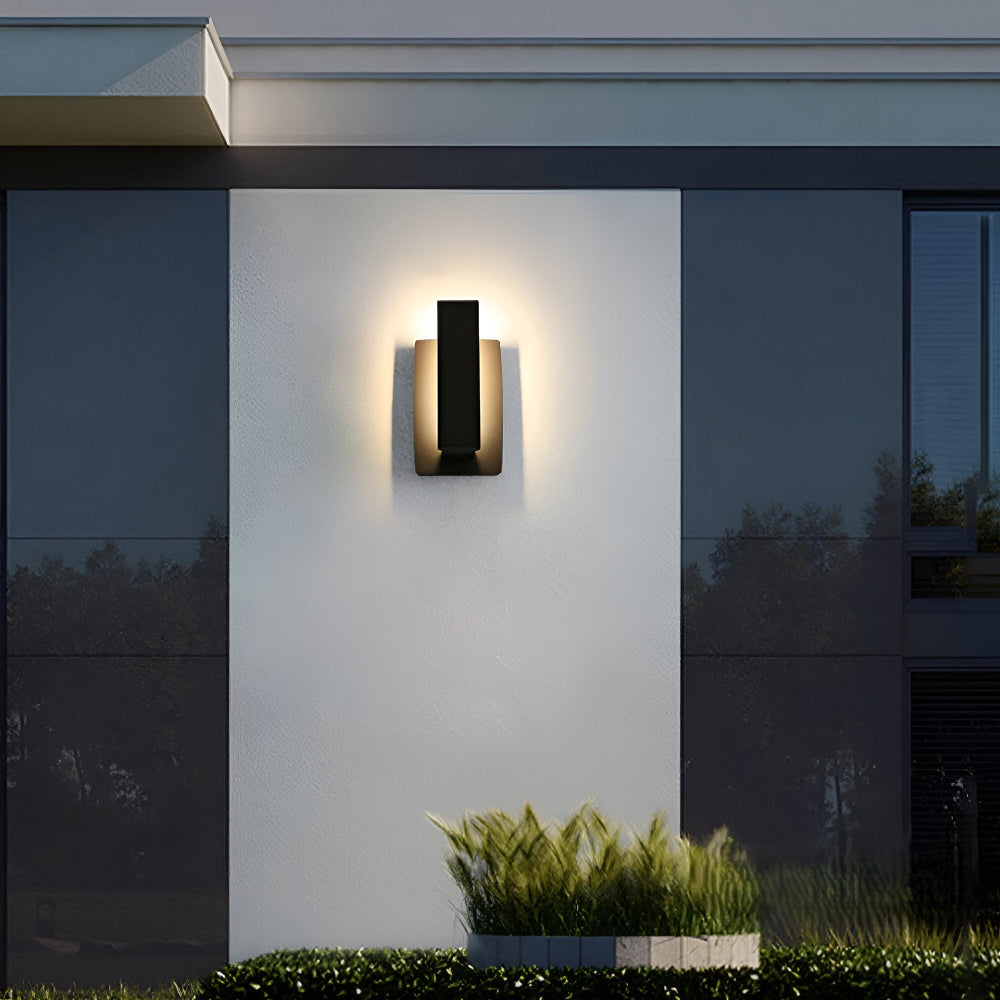 Noctira Black Applique Murale – Lampe Extérieure Étanche Minimaliste en Aluminium