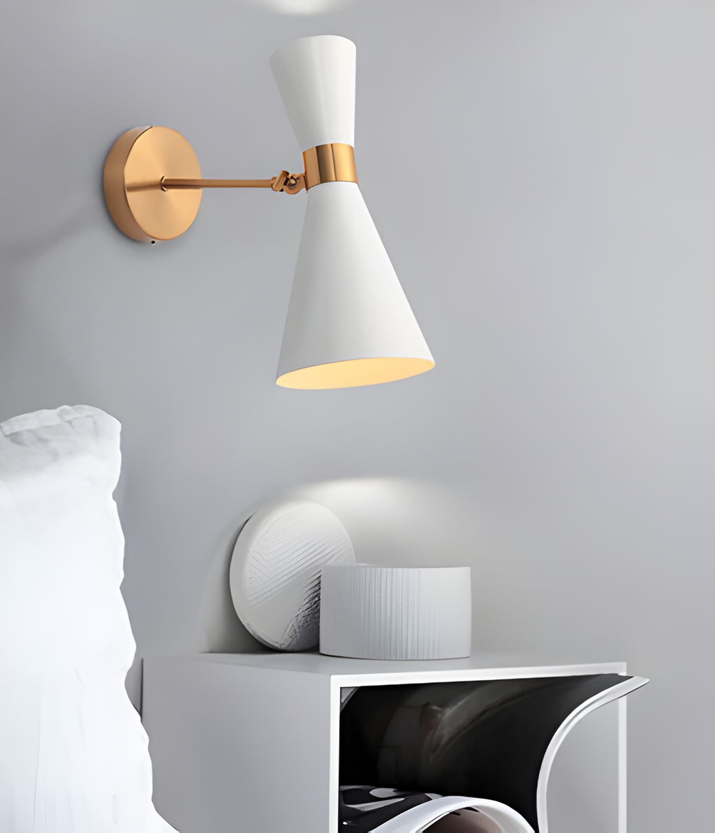 SleekIron Applique Murale - Applique Murale Minimaliste Noir/Blanc - Applique Murale LED Réglable Haut/Bas