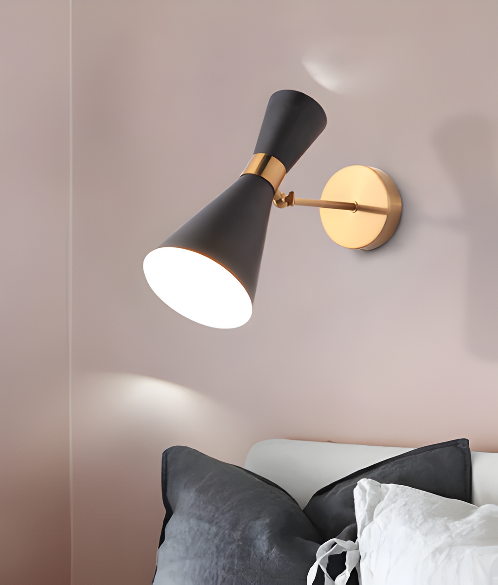 SleekIron Applique Murale - Applique Murale Minimaliste Noir/Blanc - Applique Murale LED Réglable Haut/Bas