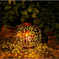 Lampe solaire vintage suspendue en métal pour jardin et terrasse