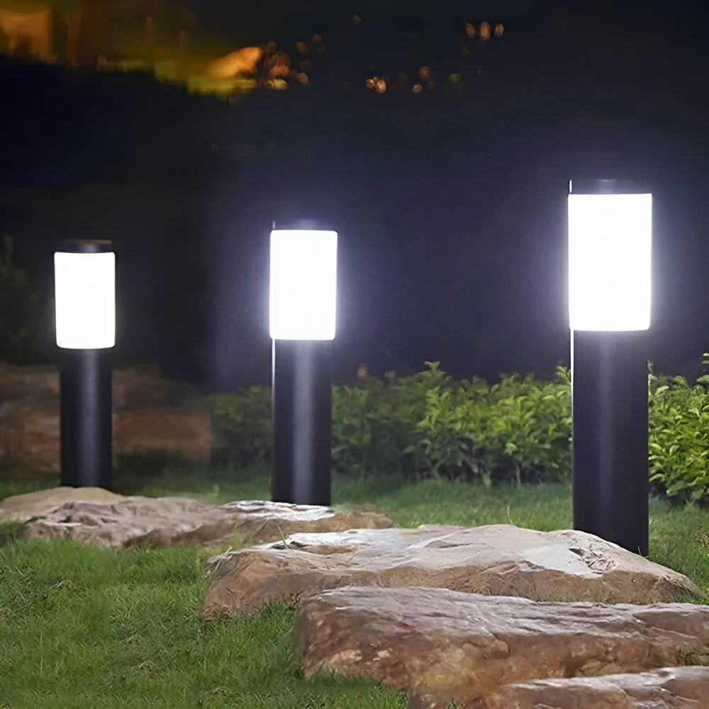 Stellorix – Potelet Solaire en Acier Inoxydable avec Capteur de Crépuscule Automatique