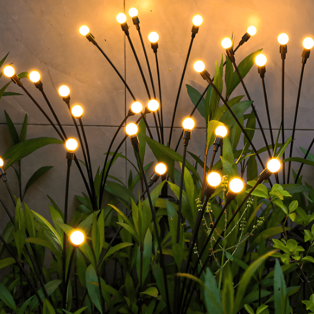 Lampes de jardin solaires en forme de lucioles pour le jardin et une utilisation extérieure