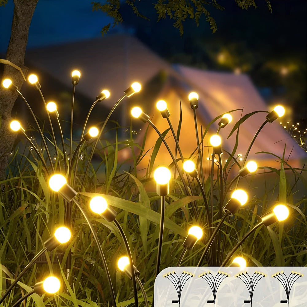 Lampes de jardin solaires en forme de lucioles pour le jardin et une utilisation extérieure