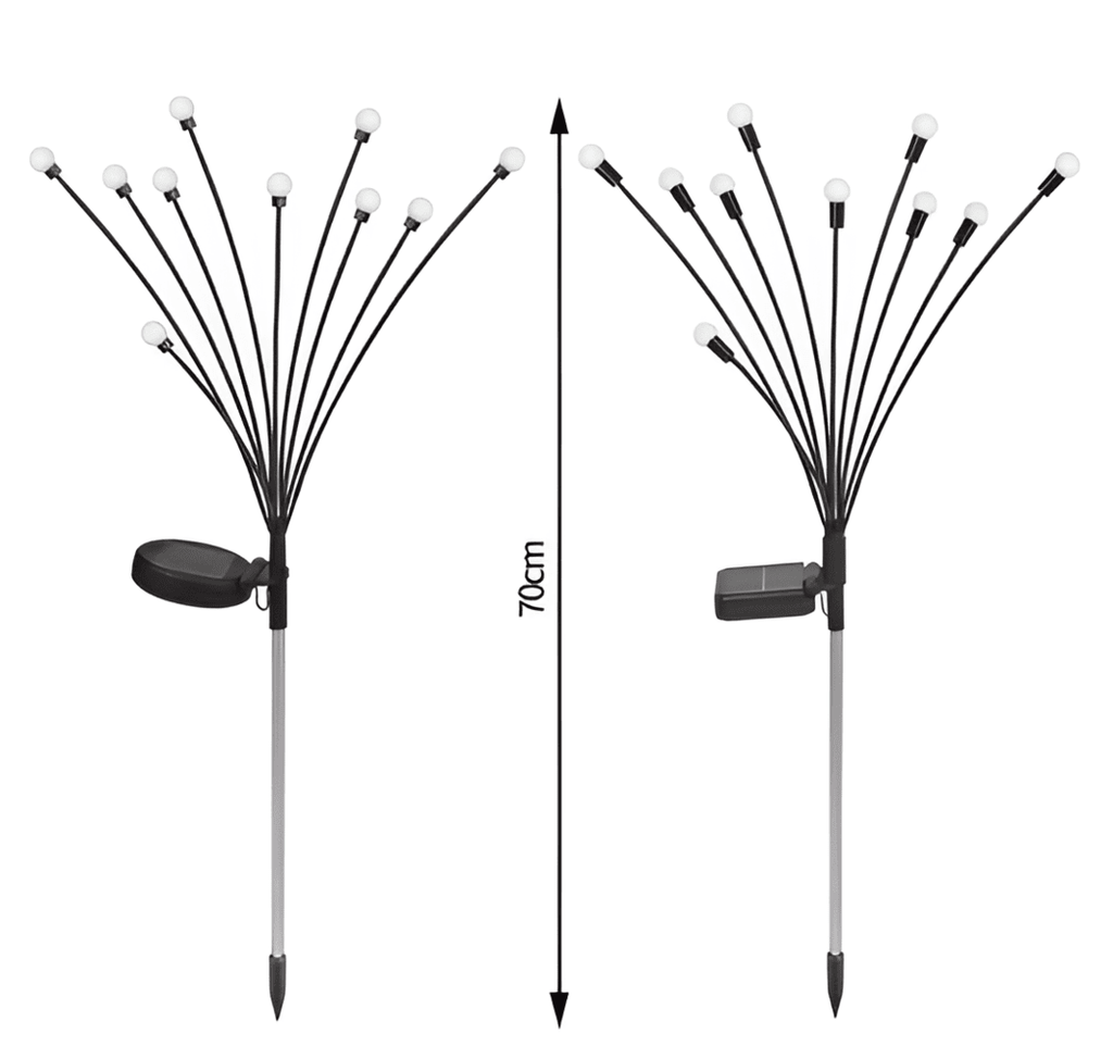Lampes de jardin solaires en forme de lucioles pour le jardin et une utilisation extérieure