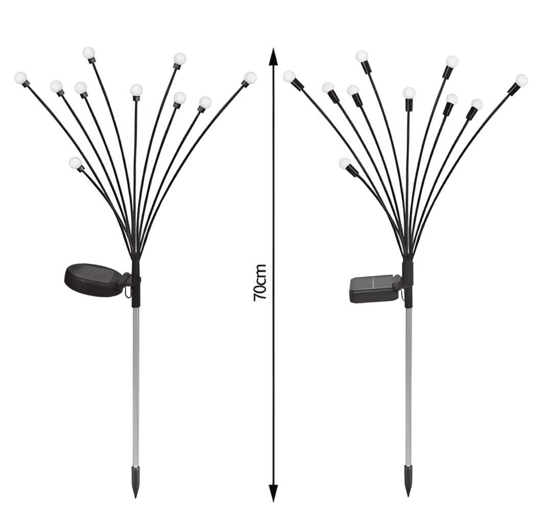 Lampes de jardin solaires en forme de lucioles pour le jardin et une utilisation extérieure