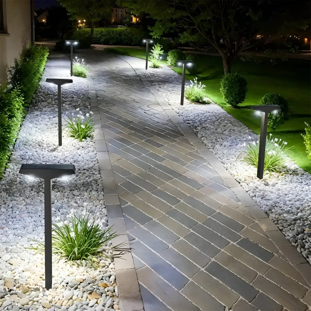 TerraBeam Glow – Éclairage solaire en design T (4-Pack) pour Jardin & Terrasse
