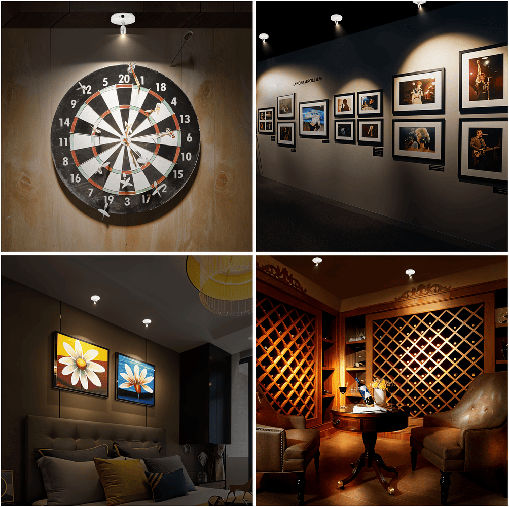 Spot LED sans fil avec télécommande – éclairage d'accentuation dimmable