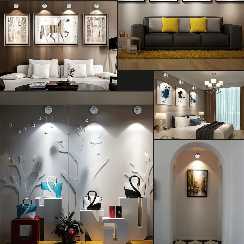 Spot LED sans fil avec télécommande – éclairage d'accentuation dimmable