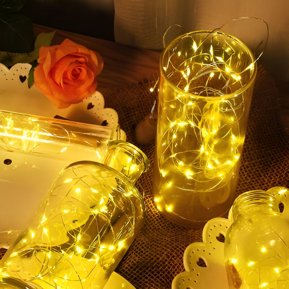 Guirlande lumineuse à LED solaire pour extérieur – éclairage d'ambiance avec une lueur chaleureuse